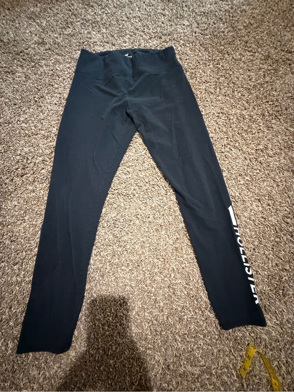 Hollister Black Logo Side-Panel Leggings